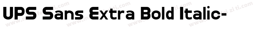 UPS Sans Extra Bold Italic字体转换